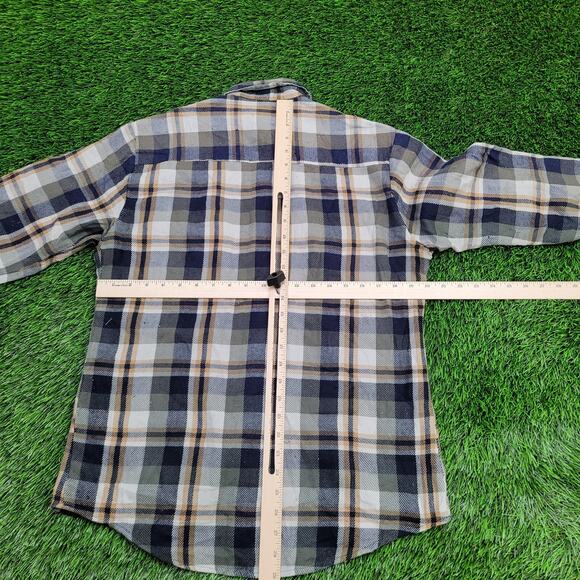 Vintage Ozark-Trail Button Shirt Medium 20x29 Shadow Plaid - Picture 6 of 16